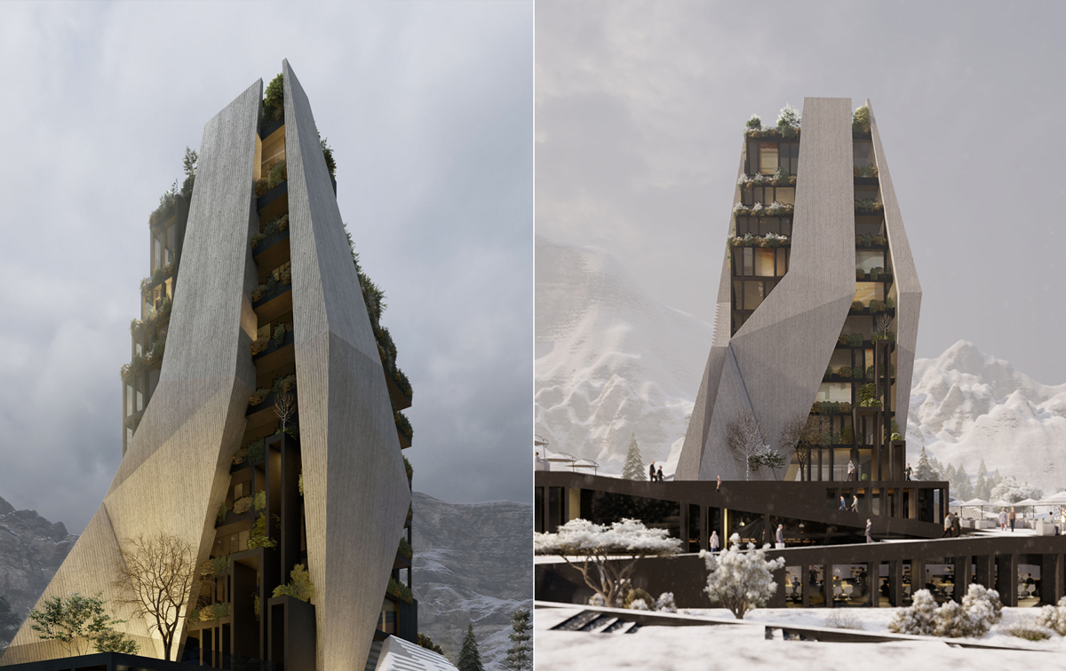 Modern tower design in dubai- EEDEH Architects- architecture firm in dubai